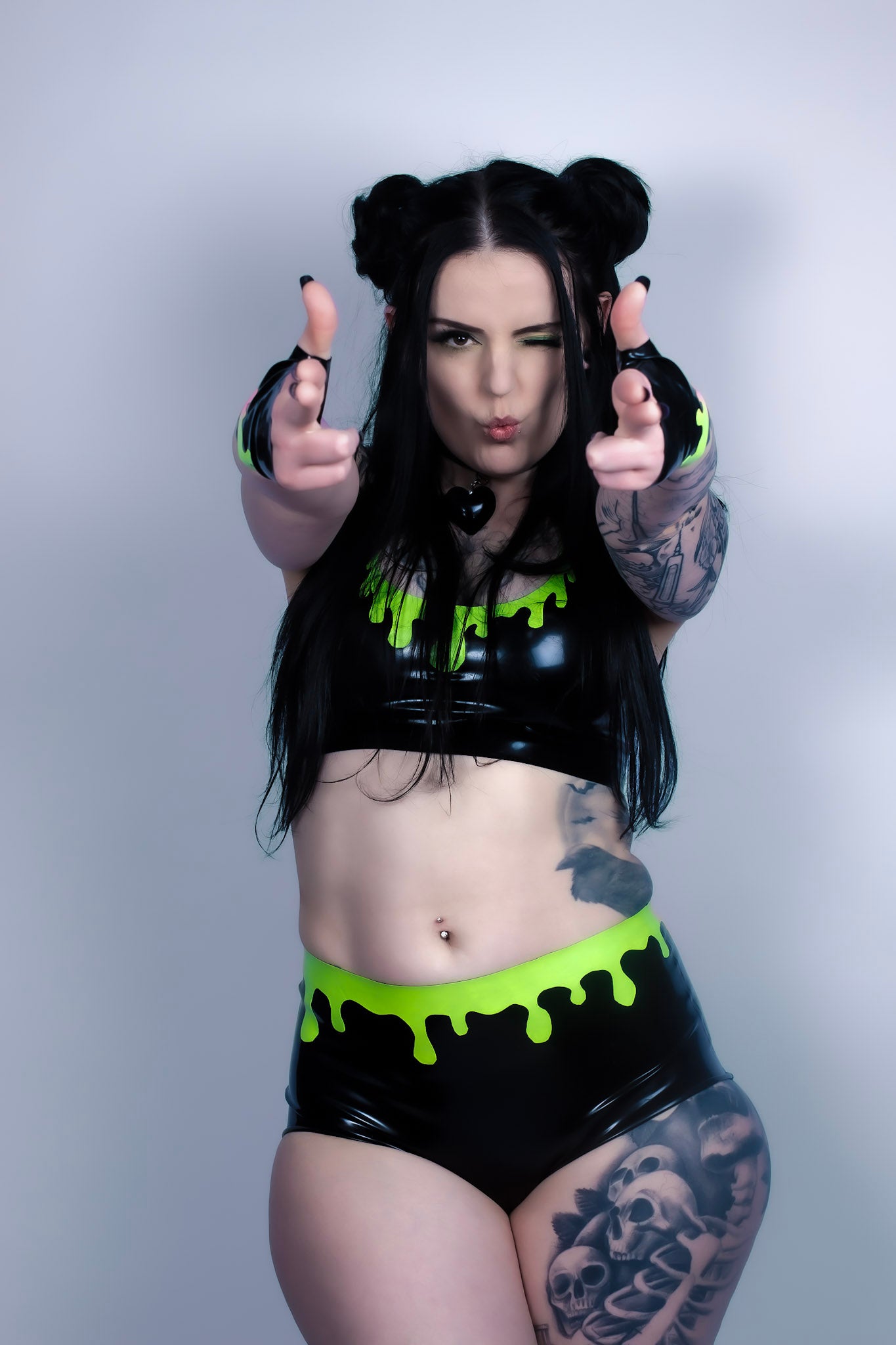 Latex UV drip Bralette