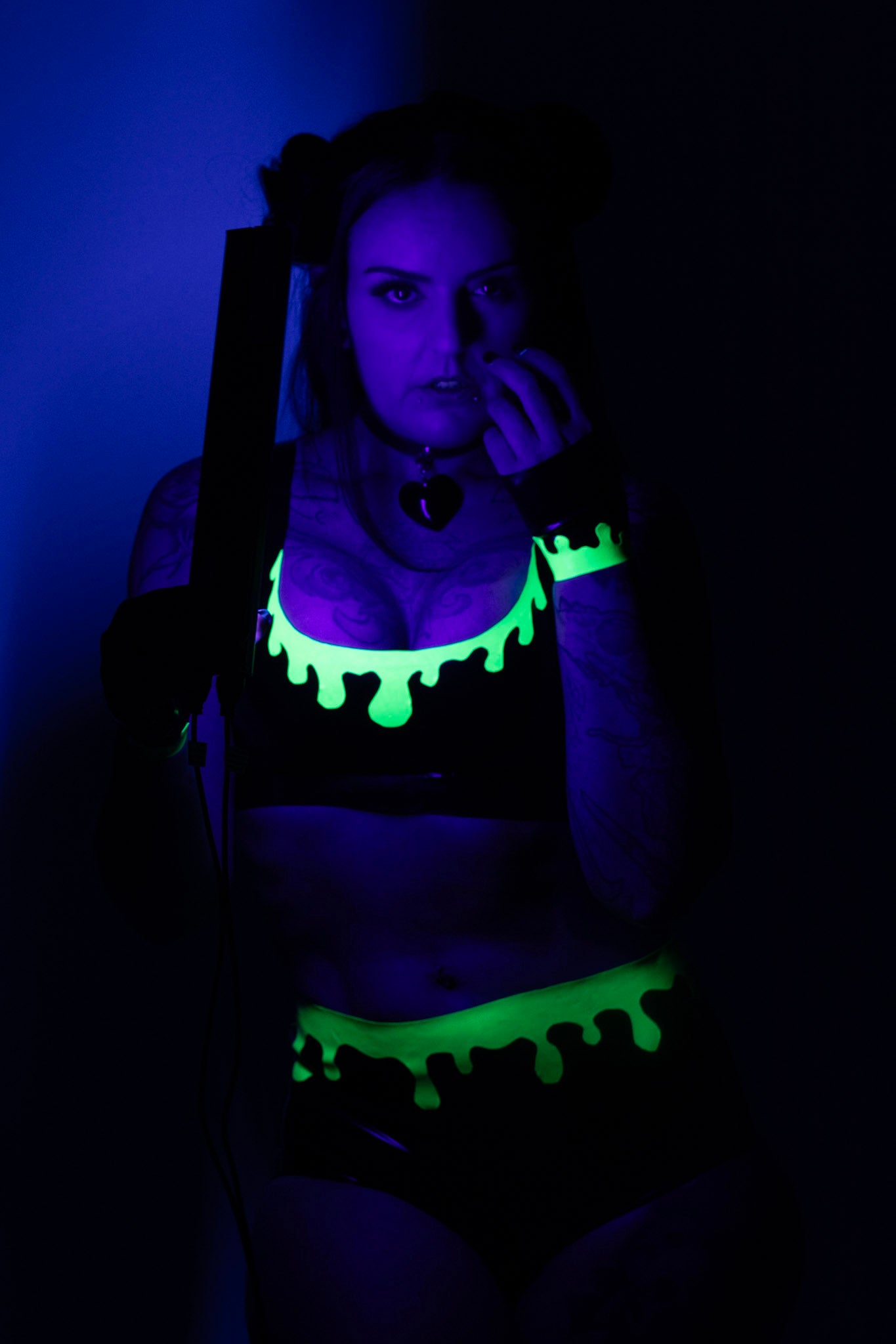 Latex UV drip Bralette