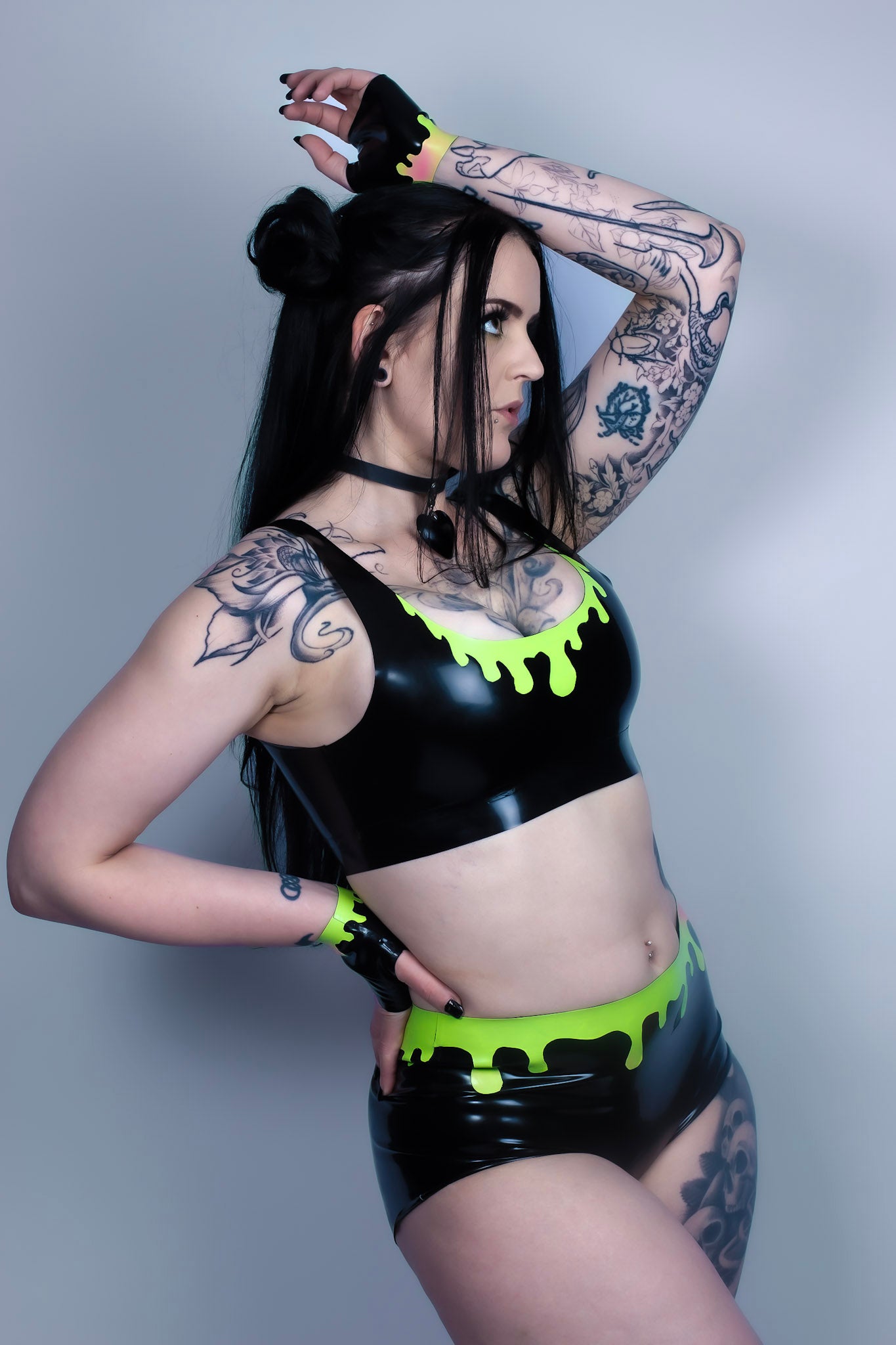 Latex UV drip Bralette