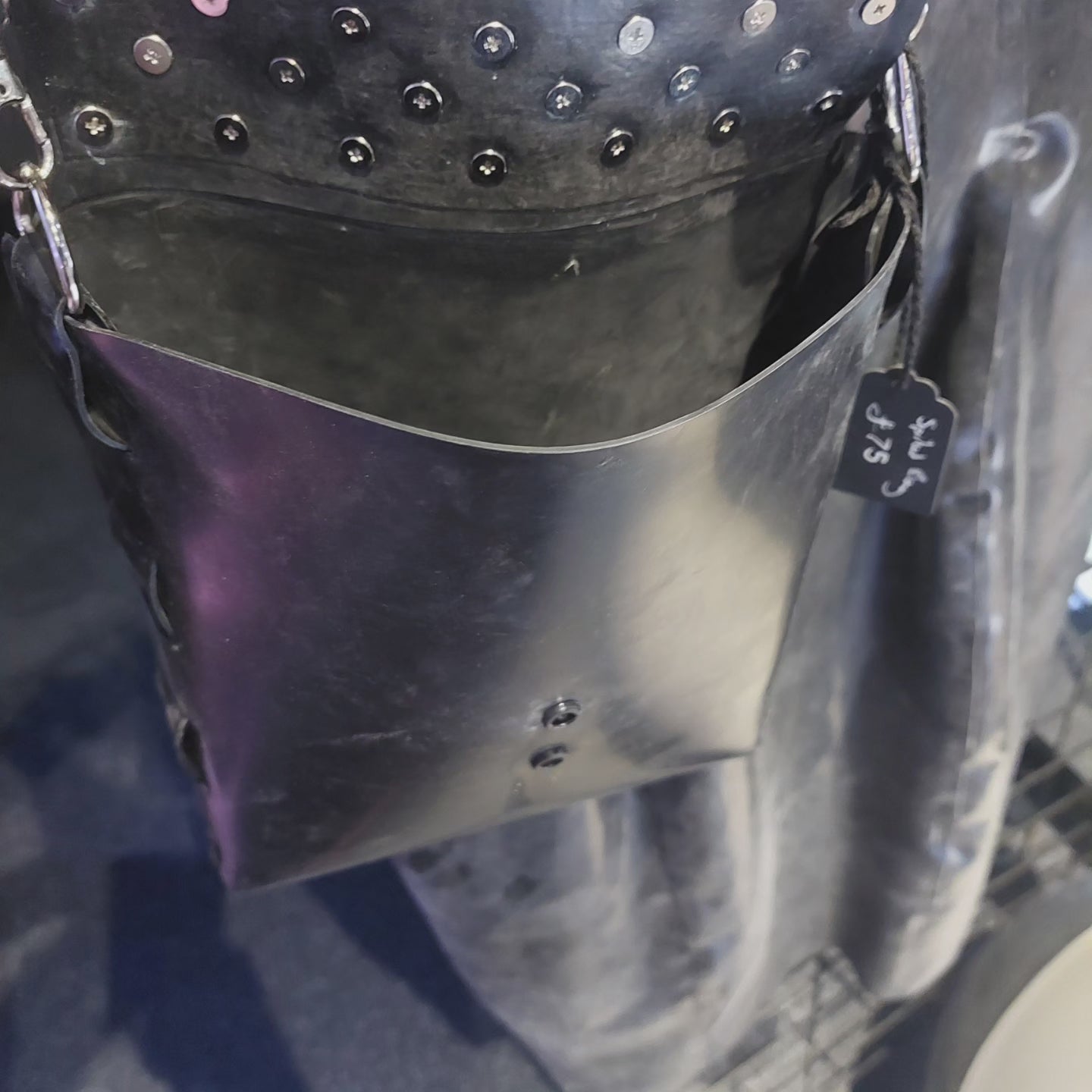 Spiked Latex Shoulder Bag