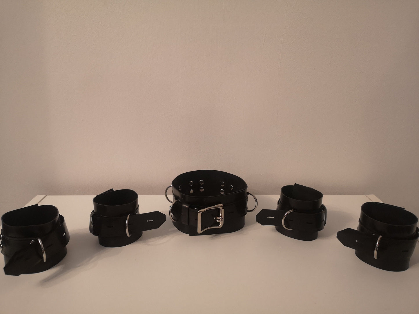 Latex Cuffs, Collars and Belts (Restraints)