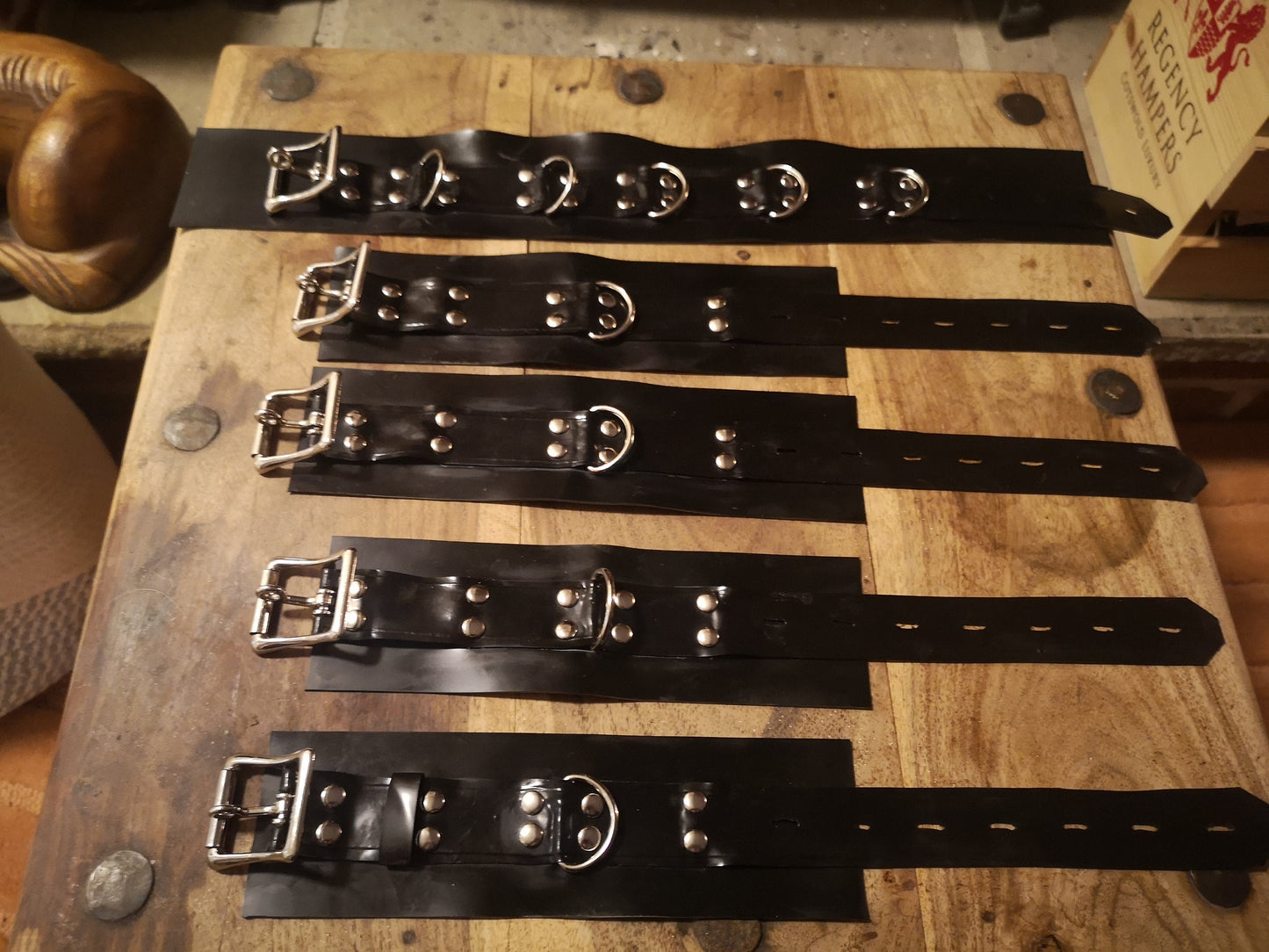 Latex Cuffs, Collars and Belts (Restraints)