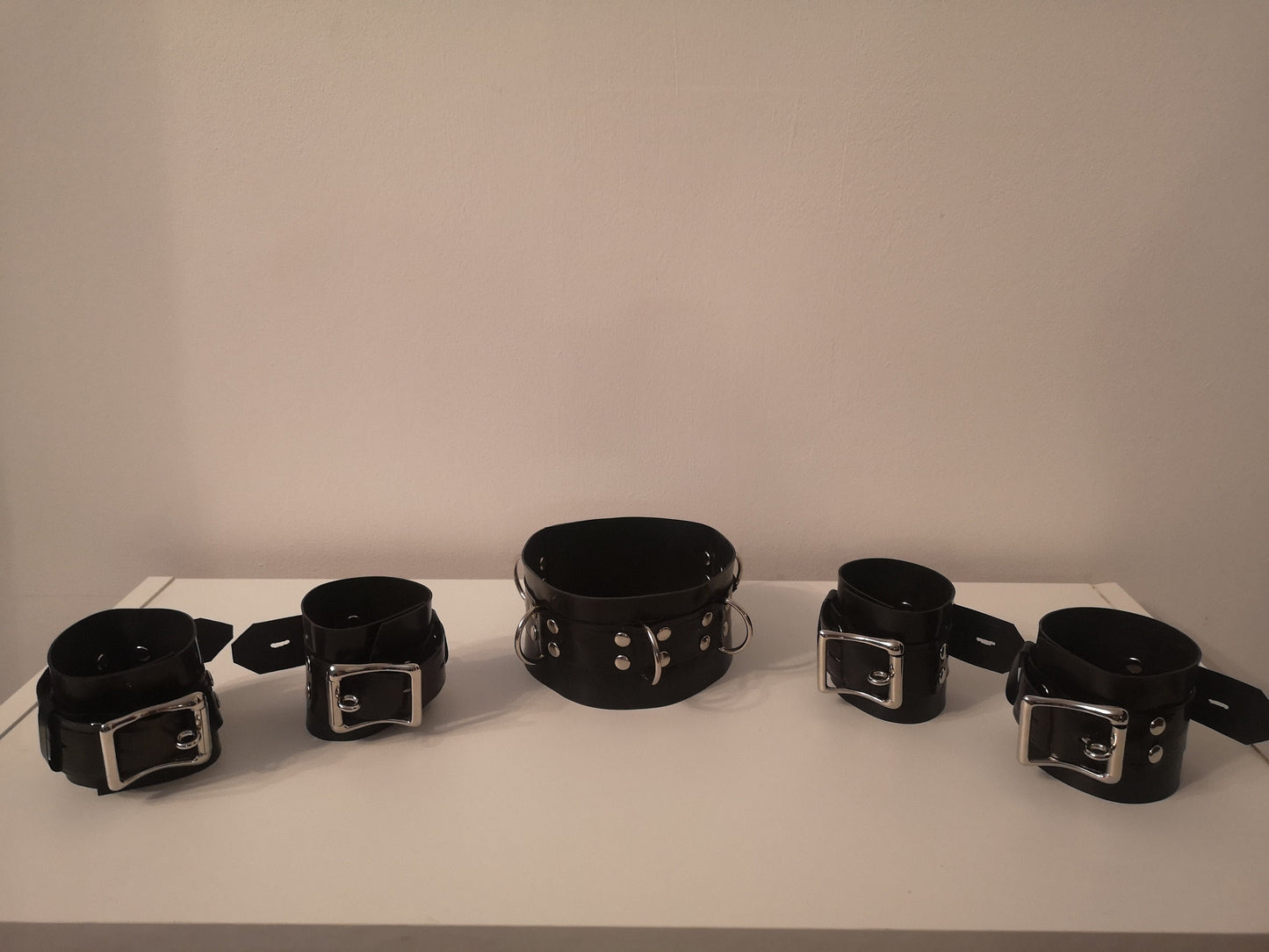 Latex Cuffs, Collars and Belts (Restraints)