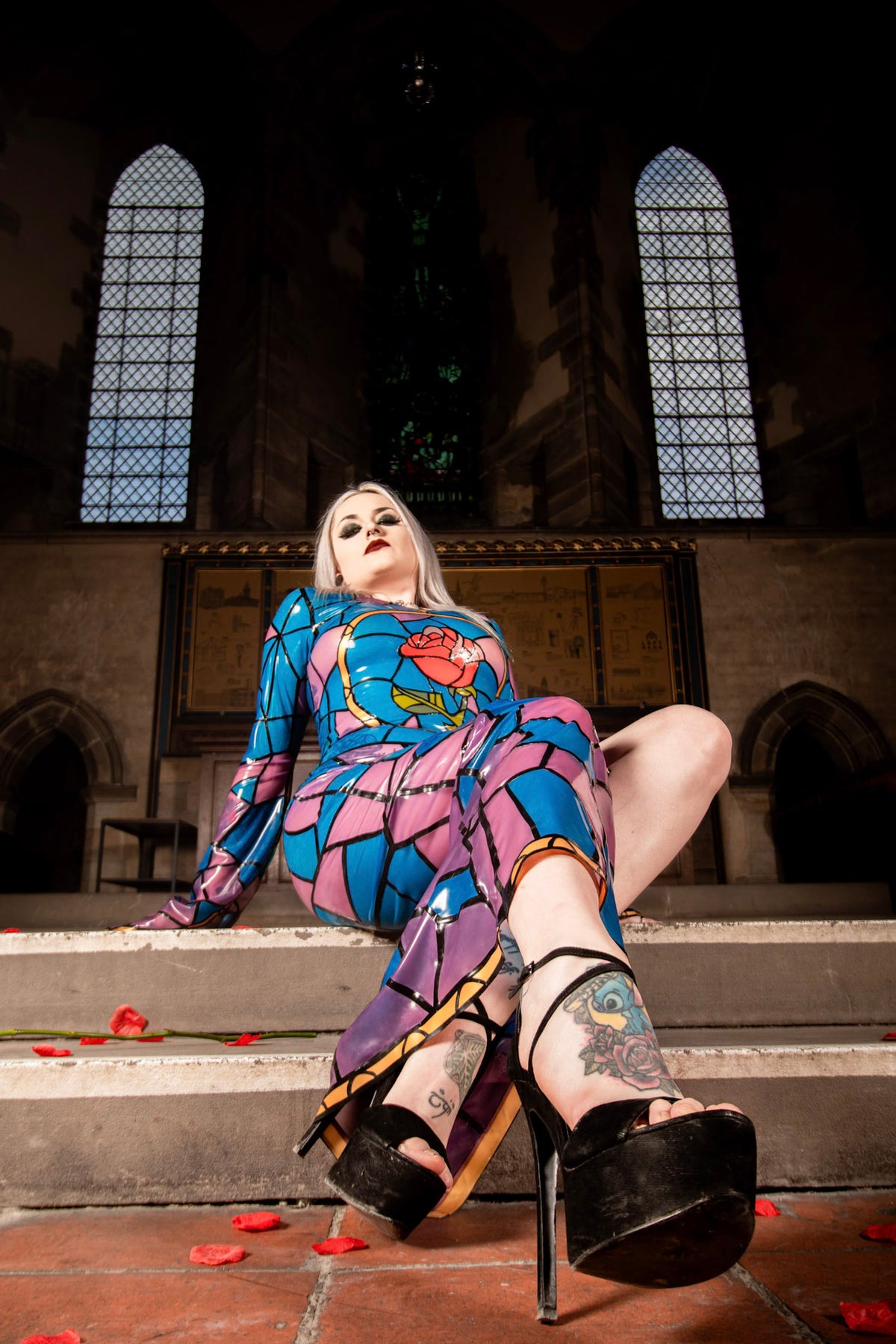 Stained Glass Rose Dress