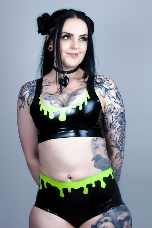 Latex UV drip Bralette