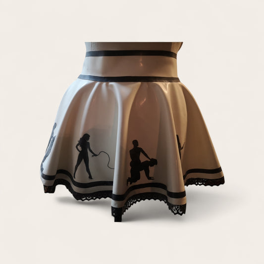 Latex 'Obey' Skirt