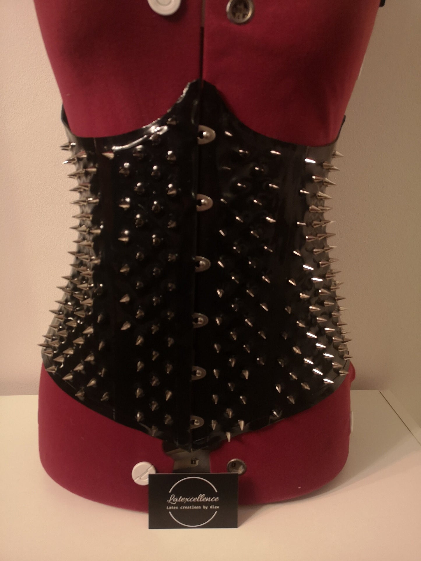 Spiked Latex Underbust Corset