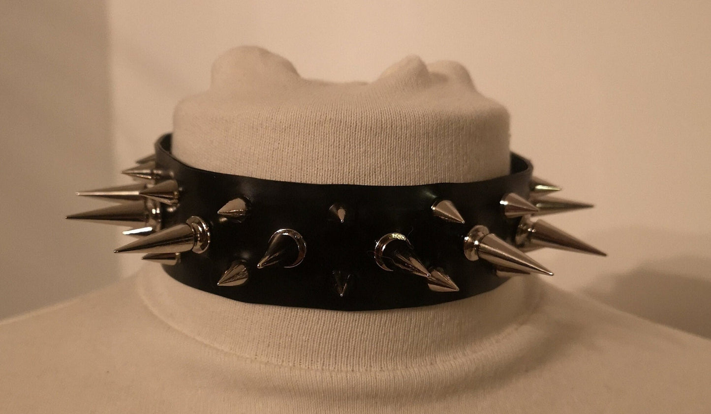 Spiked Latex Choker