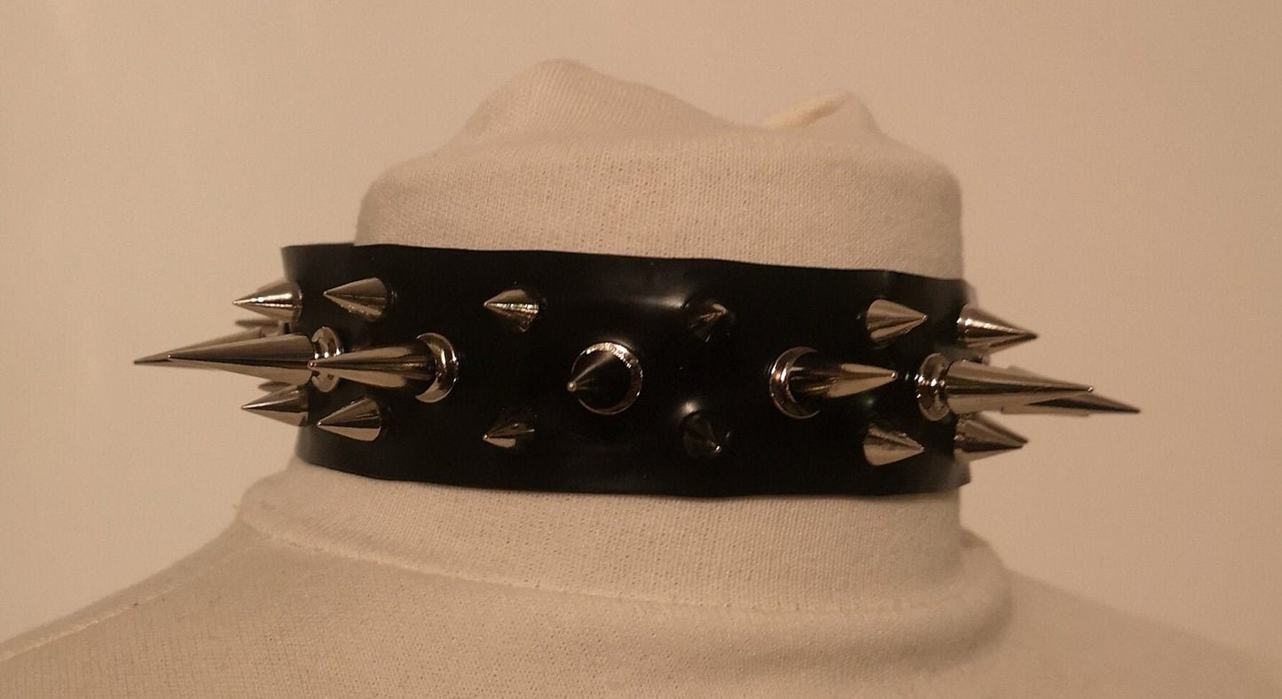 Spiked Latex Choker