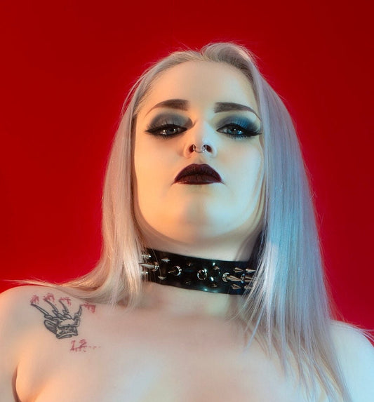 Spiked Latex Choker